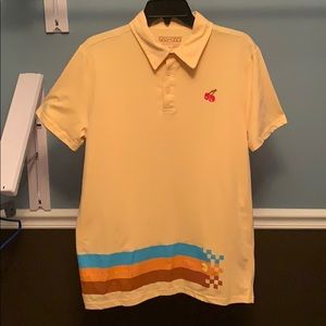 Loot Crate PAC-MAN video gamer polo shirt large